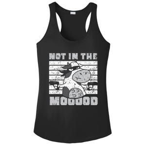 funny Not In The Mooood Cow Cows Farm Ladies PosiCharge Competitor Racerback Tank