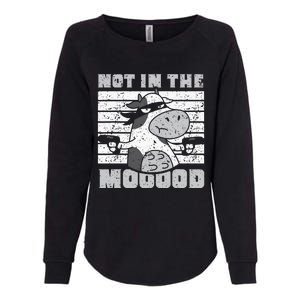 funny Not In The Mooood Cow Cows Farm Womens California Wash Sweatshirt