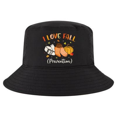 Funny Nurse I Love Fall Prevention Fall Physical Therapy Cool Comfort Performance Bucket Hat