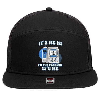 Funny Nurse IM The Problem Iv Pump Er Icu Med Surg Rn 7 Panel Mesh Trucker Snapback Hat