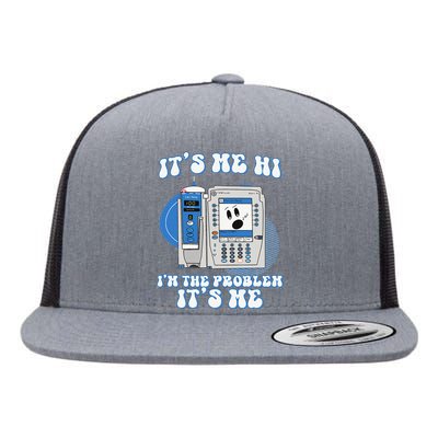 Funny Nurse IM The Problem Iv Pump Er Icu Med Surg Rn Flat Bill Trucker Hat