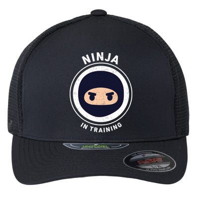 Funny Ninja In Training 1 Flexfit Unipanel Trucker Cap