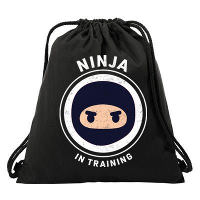 Funny Ninja In Training 1 Drawstring Bag