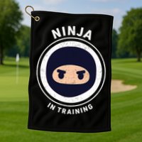 Funny Ninja In Training 1 Golf Towel