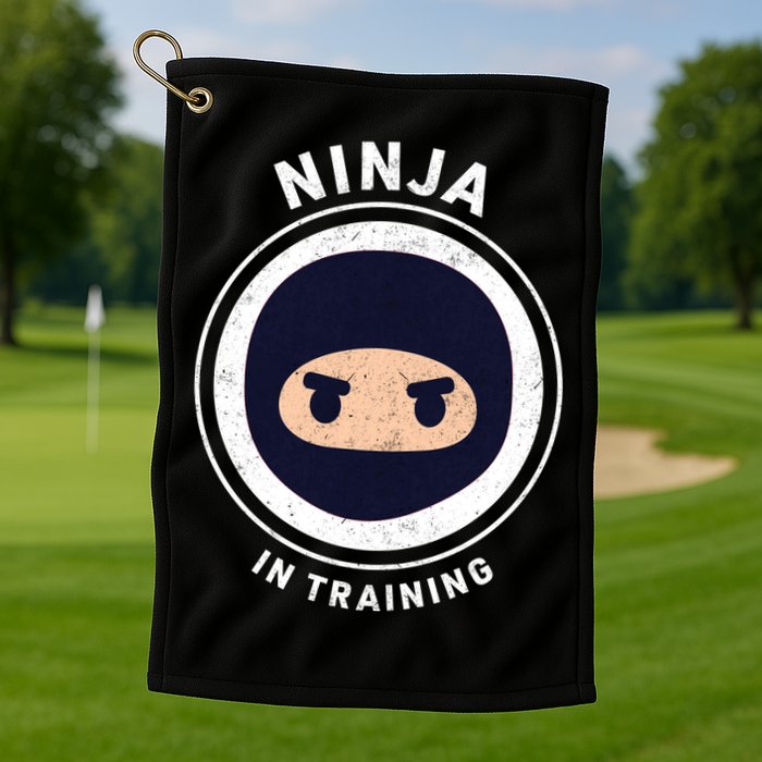 Funny Ninja In Training 1 Golf Towel