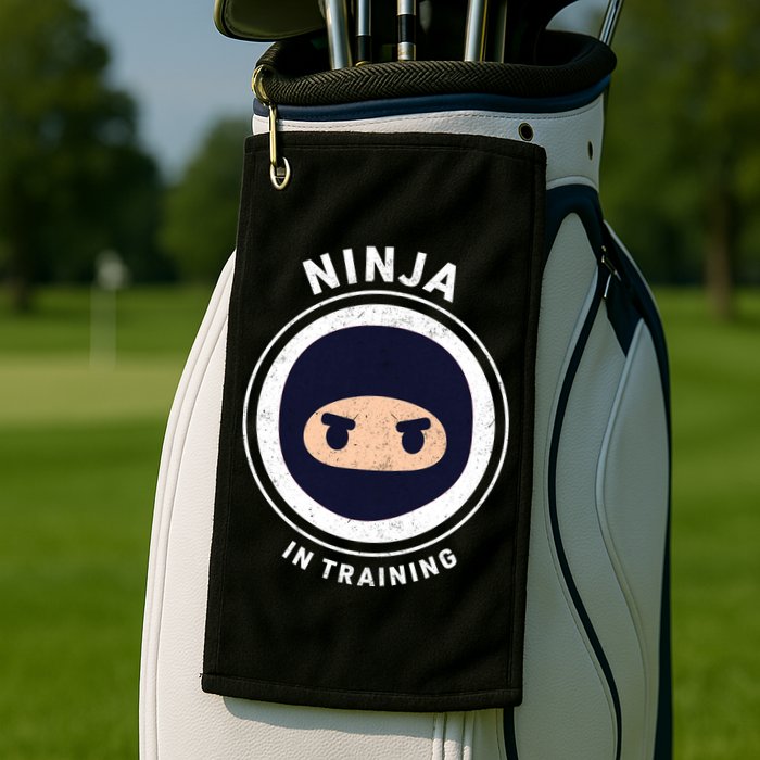Funny Ninja In Training 1 Golf Towel