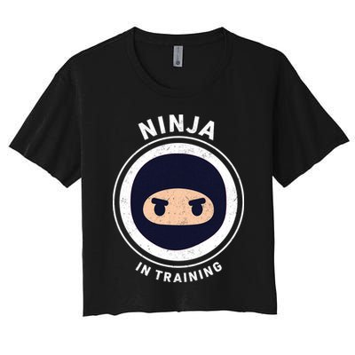 Funny Ninja In Training 1 Crop Top