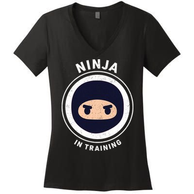 Funny Ninja In Training 1 Women's V-Neck T-Shirt