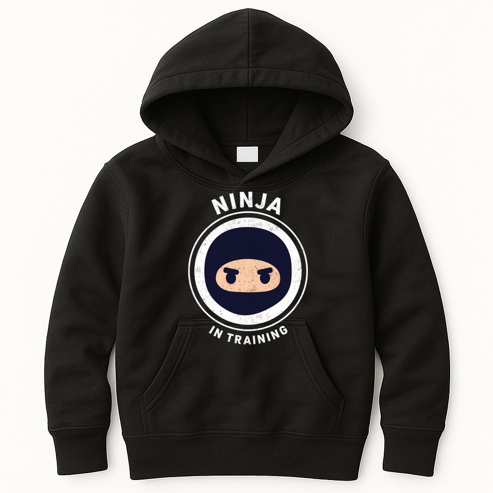 Funny Ninja In Training 1 Kids Hoodie
