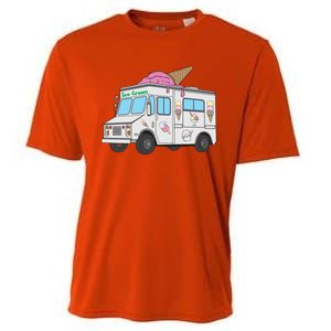 Funny Nostalgic Ice Cream Truck Summer Adventure Lover Meaningful Gift Cooling Performance Crew T-Shirt