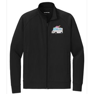 Funny Nostalgic Ice Cream Truck Summer Adventure Lover Meaningful Gift Stretch Full-Zip Cadet Jacket