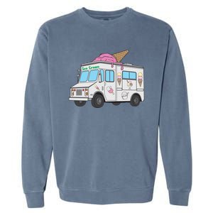 Funny Nostalgic Ice Cream Truck Summer Adventure Lover Meaningful Gift Garment-Dyed Sweatshirt