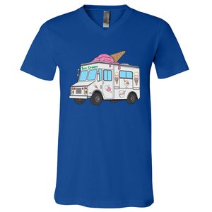 Funny Nostalgic Ice Cream Truck Summer Adventure Lover Meaningful Gift V-Neck T-Shirt