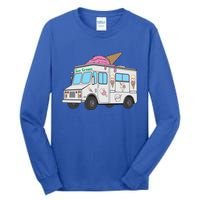 Funny Nostalgic Ice Cream Truck Summer Adventure Lover Meaningful Gift Tall Long Sleeve T-Shirt