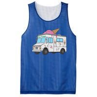 Funny Nostalgic Ice Cream Truck Summer Adventure Lover Meaningful Gift Mesh Reversible Basketball Jersey Tank