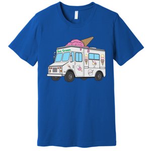 Funny Nostalgic Ice Cream Truck Summer Adventure Lover Meaningful Gift Premium T-Shirt