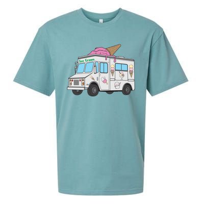 Funny Nostalgic Ice Cream Truck Summer Adventure Lover Meaningful Gift Sueded Cloud Jersey T-Shirt