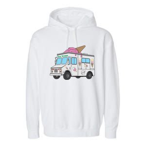 Funny Nostalgic Ice Cream Truck Summer Adventure Lover Meaningful Gift Garment-Dyed Fleece Hoodie