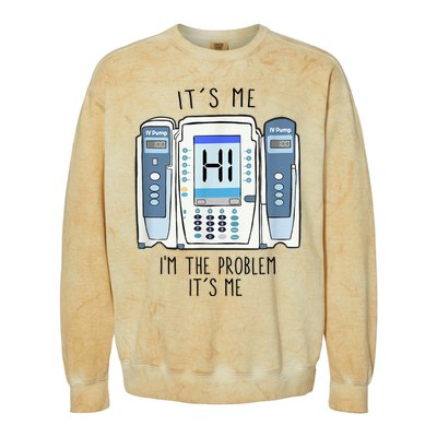 Funny Nurse Im The Problem IV Pump ER Icu Med Surg Rn Colorblast Crewneck Sweatshirt