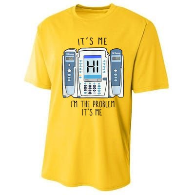 Funny Nurse Im The Problem IV Pump ER Icu Med Surg Rn Performance Sprint T-Shirt