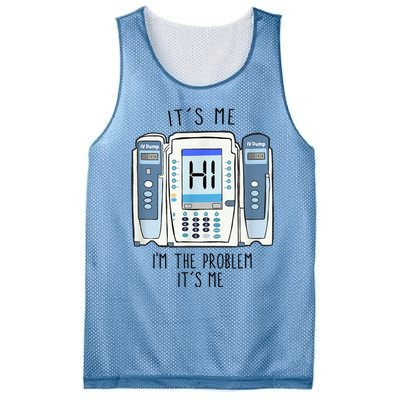 Funny Nurse Im The Problem IV Pump ER Icu Med Surg Rn Mesh Reversible Basketball Jersey Tank