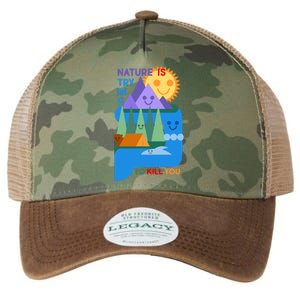 Funny Nature Is Trying To Kill You Legacy Tie Dye Trucker Hat