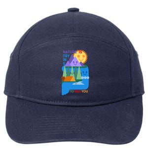 Funny Nature Is Trying To Kill You 7-Panel Snapback Hat