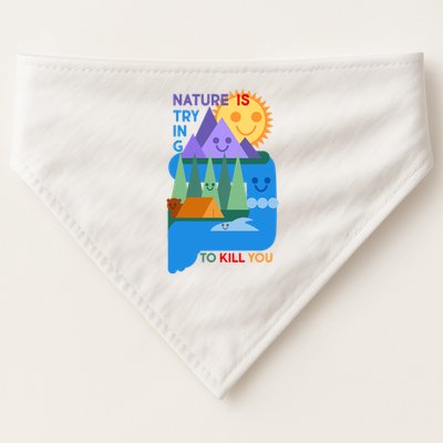 Funny Nature Is Trying To Kill You USA-Made Doggie Bandana
