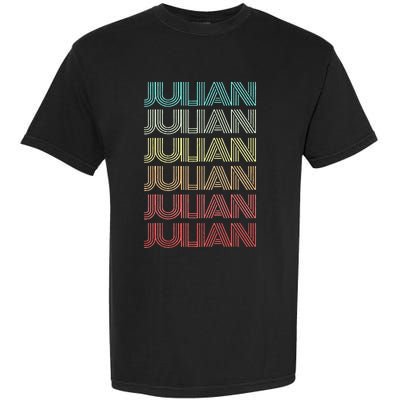 First Name JULIAN Boy Retro Personalized Girl Birthday Son Garment-Dyed Heavyweight T-Shirt