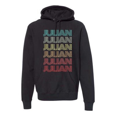 First Name JULIAN Boy Retro Personalized Girl Birthday Son Premium Hoodie