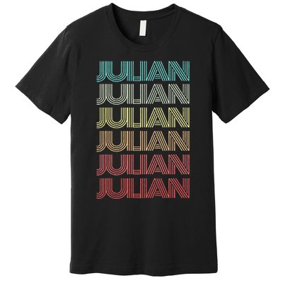 First Name JULIAN Boy Retro Personalized Girl Birthday Son Premium T-Shirt