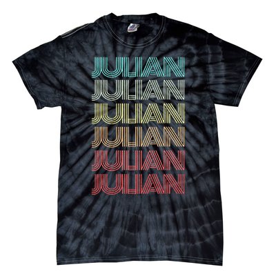 First Name JULIAN Boy Retro Personalized Girl Birthday Son Tie-Dye T-Shirt