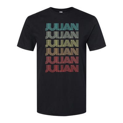 First Name JULIAN Boy Retro Personalized Girl Birthday Son Softstyle CVC T-Shirt