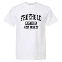 Freehold New Jersey Nj Vintage Established Sports Design Garment-Dyed Heavyweight T-Shirt