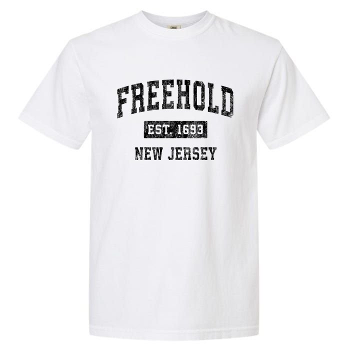 Freehold New Jersey Nj Vintage Established Sports Design Garment-Dyed Heavyweight T-Shirt