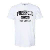 Freehold New Jersey Nj Vintage Established Sports Design Softstyle CVC T-Shirt