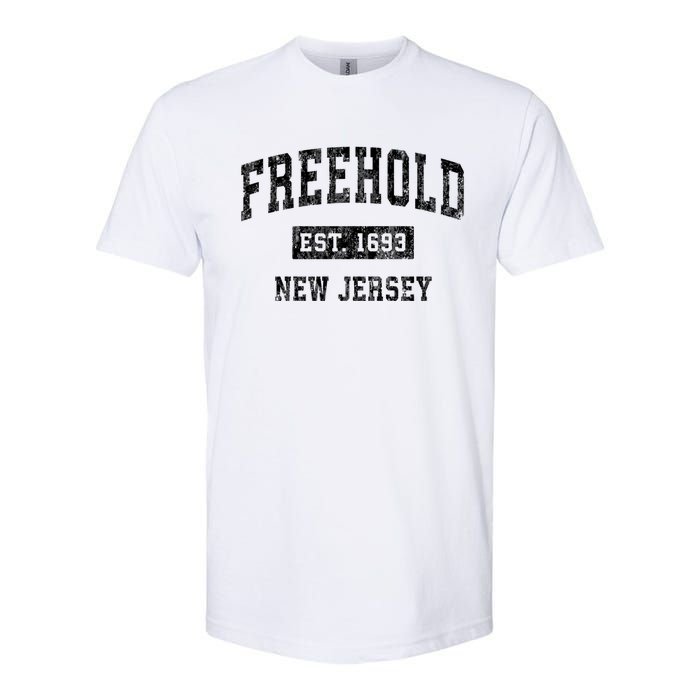 Freehold New Jersey Nj Vintage Established Sports Design Softstyle CVC T-Shirt