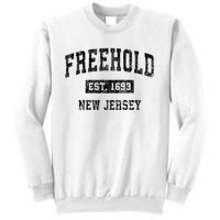 Freehold New Jersey Nj Vintage Established Sports Design Sweatshirt