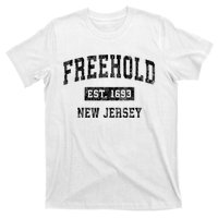 Freehold New Jersey Nj Vintage Established Sports Design T-Shirt