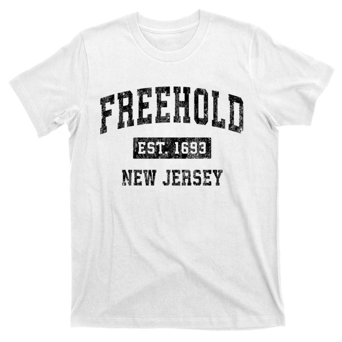 Freehold New Jersey Nj Vintage Established Sports Design T-Shirt