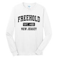 Freehold New Jersey Nj Vintage Established Sports Design Tall Long Sleeve T-Shirt