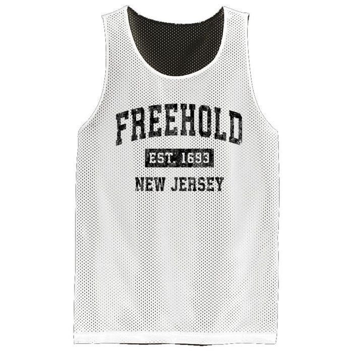 Freehold New Jersey Nj Vintage Established Sports Design Mesh Reversible Basketball Jersey Tank