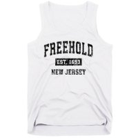 Freehold New Jersey Nj Vintage Established Sports Design Tank Top