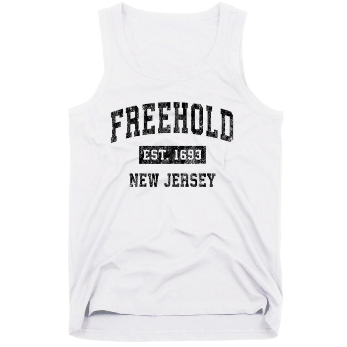 Freehold New Jersey Nj Vintage Established Sports Design Tank Top