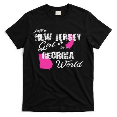 Funny New Jersey S Just A New Jersey Girl In A Georgia T-Shirt