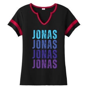 First Name Jonas I Love Jonas Ladies Halftime Notch Neck Tee