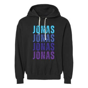 First Name Jonas I Love Jonas Garment-Dyed Fleece Hoodie