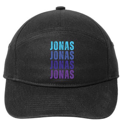 First Name Jonas I Love Jonas 7-Panel Snapback Hat