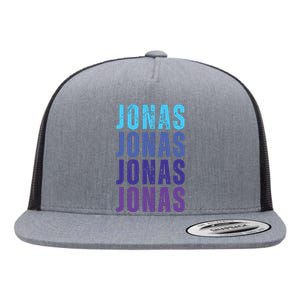 First Name Jonas I Love Jonas Flat Bill Trucker Hat