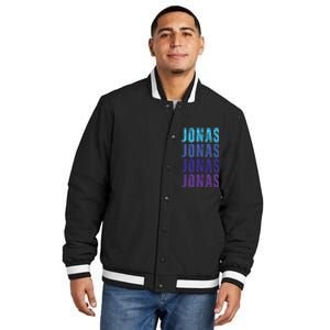 First Name Jonas I Love Jonas Insulated Varsity Jacket